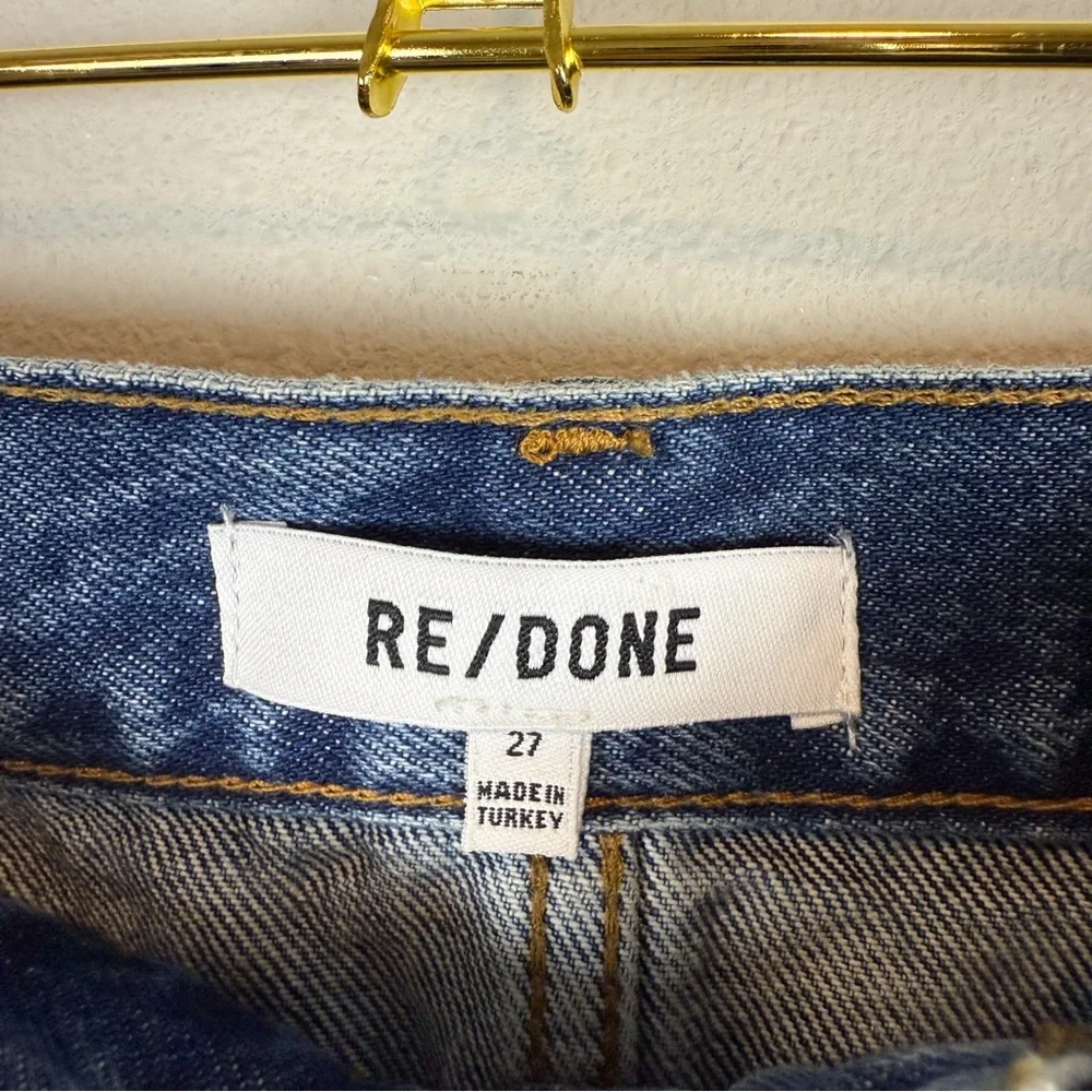 Re/Done Racer Denim Cargo Mini Skirt Moto Speedway Size‎ 27